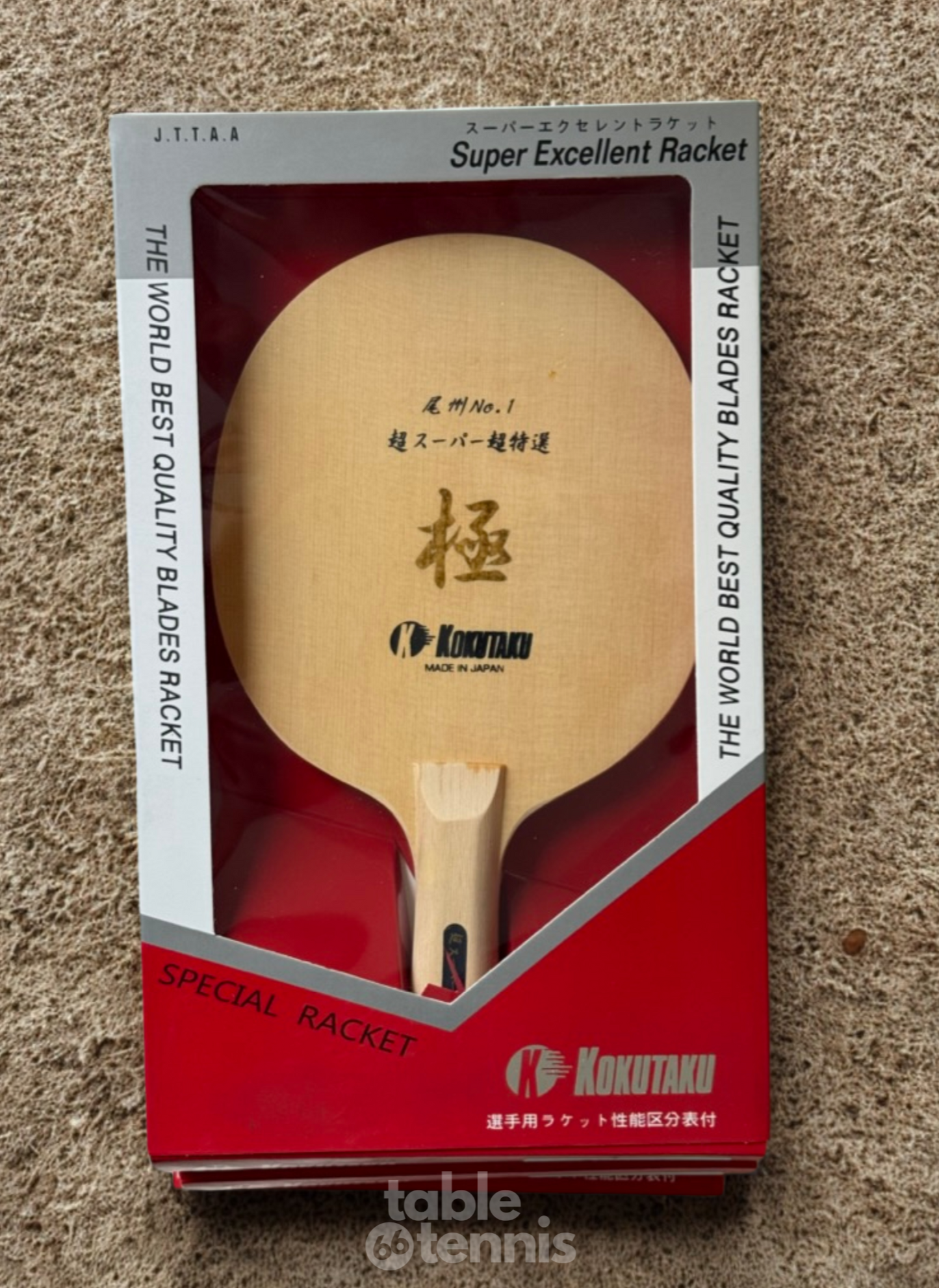 Kokutaku Kyoku (極) – Super Excellent Racket – Single Ply Hinoki – FL Handle