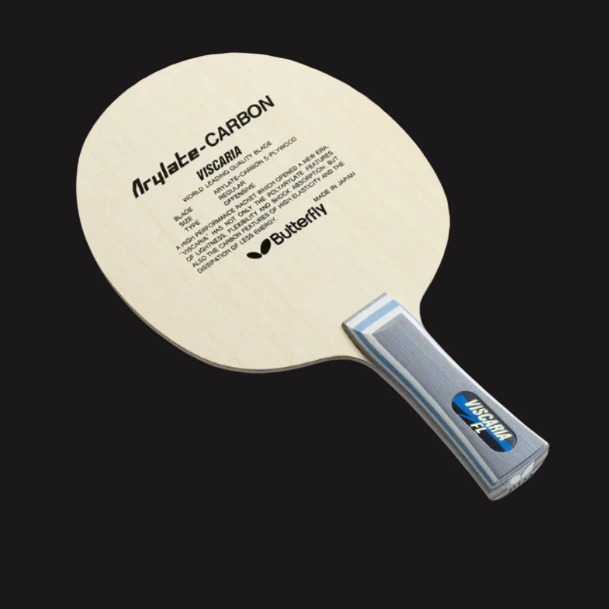 Butterfly Viscaria ALC Table tennis Blade FL handle (85g-95g)